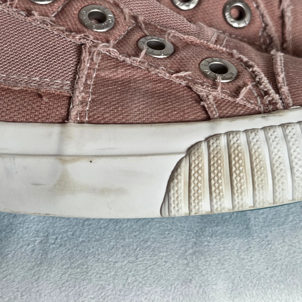 Blowfish Malibu Marley Womens 9 Pink Canvas Slip On Sneakers Distressed - Picture 6 of 9